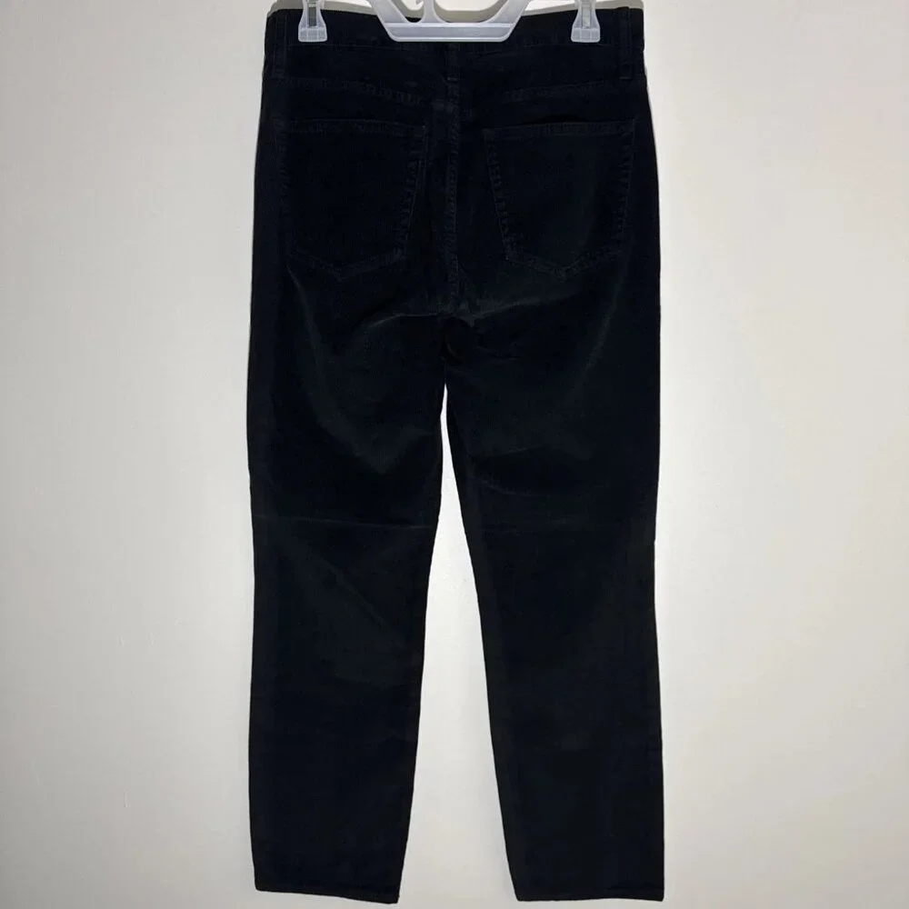 J Crew Corduroy Pants Black Women's 29 Straight Leg Stretch Jeans